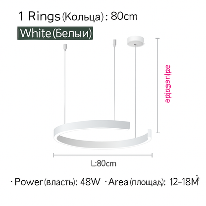 Lustre LED Anneau Moderne Scandinave