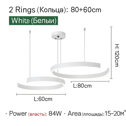 Lustre LED Anneau Moderne Scandinave