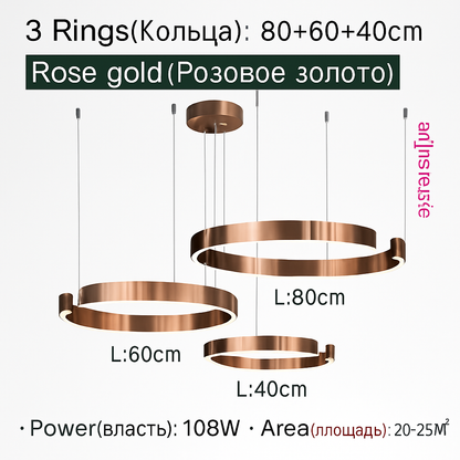 Lustre LED Anneau Moderne Scandinave