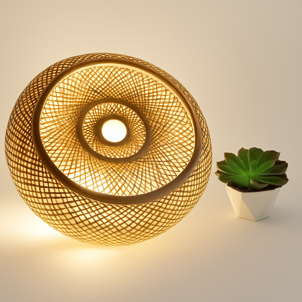 Suspension Rotin & Bambou - Luminaire Naturel & Artisanal