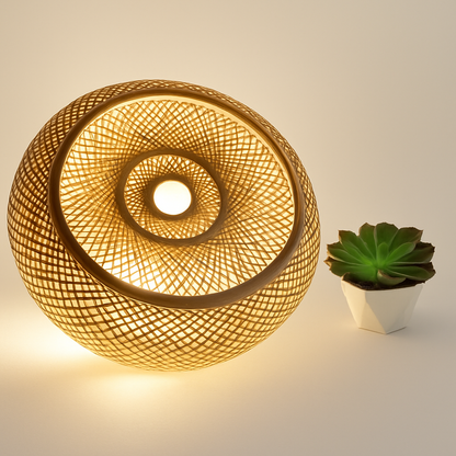 Suspension Rotin & Bambou - Luminaire Naturel & Artisanal