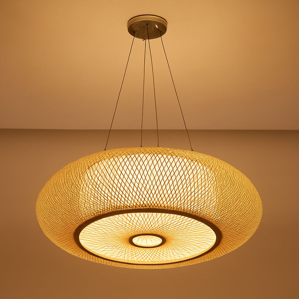 Suspension Rotin & Bambou - Luminaire Naturel & Artisanal