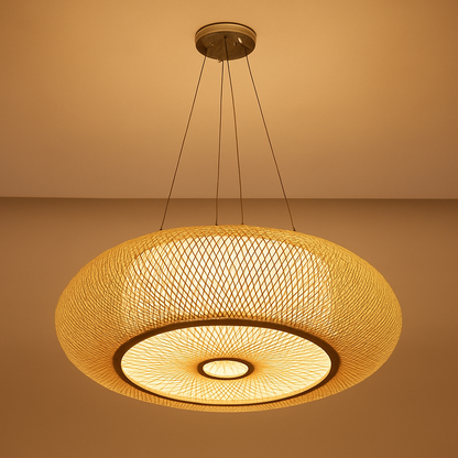 Suspension Rotin & Bambou - Luminaire Naturel & Artisanal
