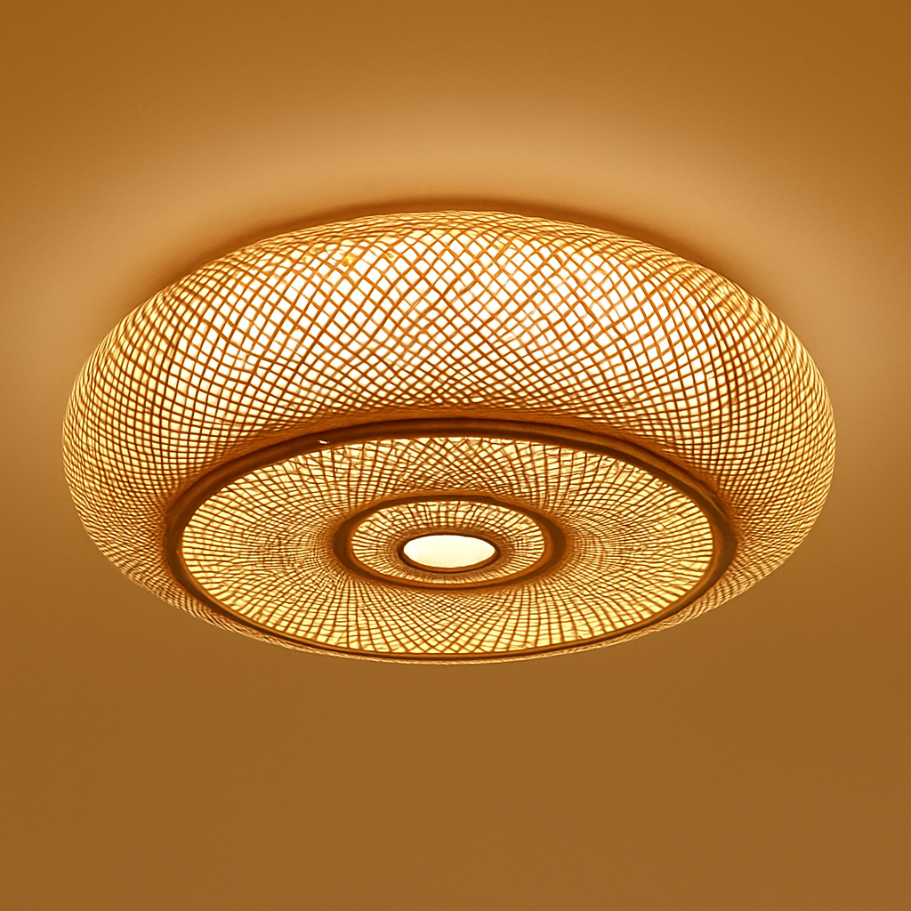 Suspension Rotin & Bambou - Luminaire Naturel & Artisanal