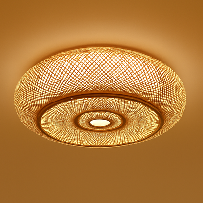 Suspension Rotin & Bambou - Luminaire Naturel & Artisanal