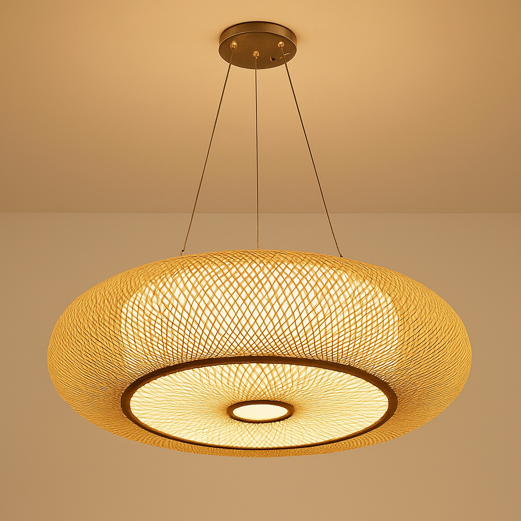 Suspension Rotin & Bambou - Luminaire Naturel & Artisanal