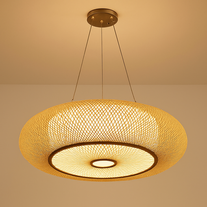 Suspension Rotin & Bambou - Luminaire Naturel & Artisanal