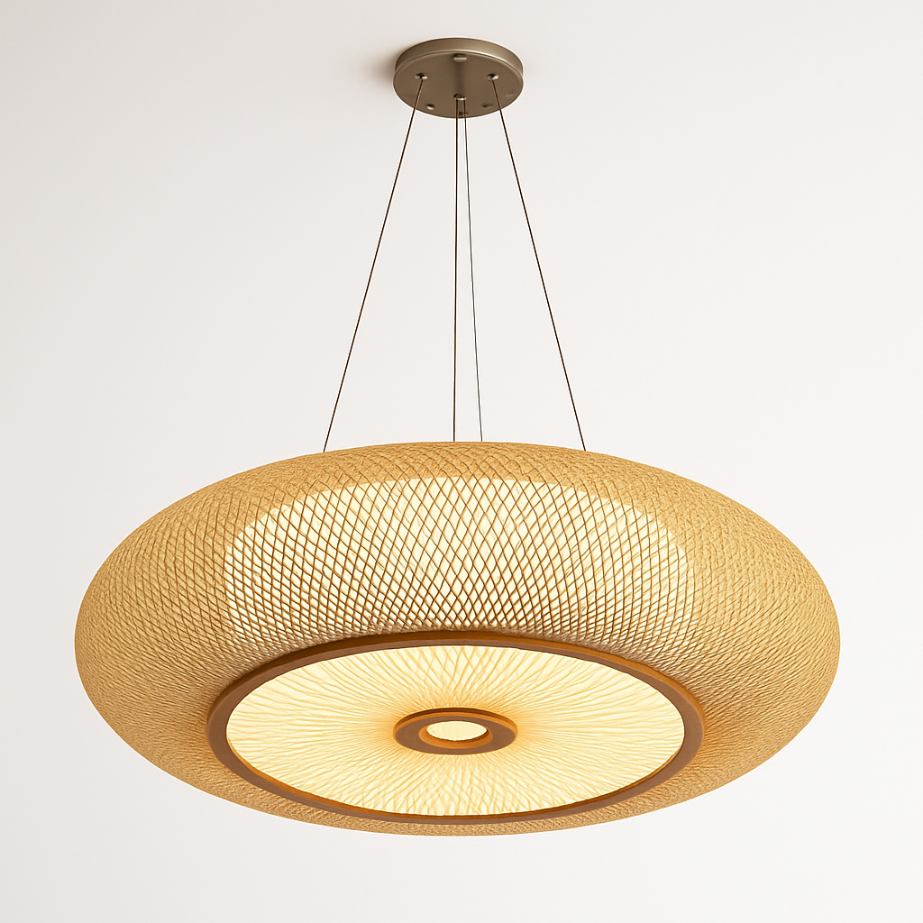 Suspension Rotin & Bambou - Luminaire Naturel & Artisanal