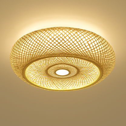 Suspension Rotin & Bambou - Luminaire Naturel & Artisanal