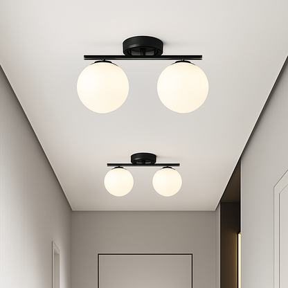Plafonnier LED Nordique Métal & Verre - Design Moderne