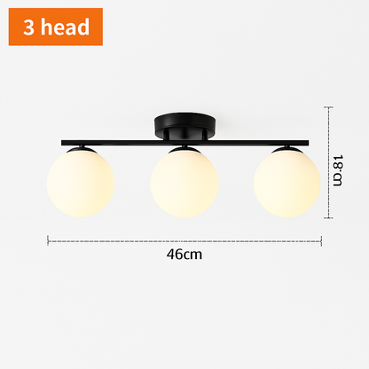 Plafonnier LED Nordique Métal & Verre - Design Moderne