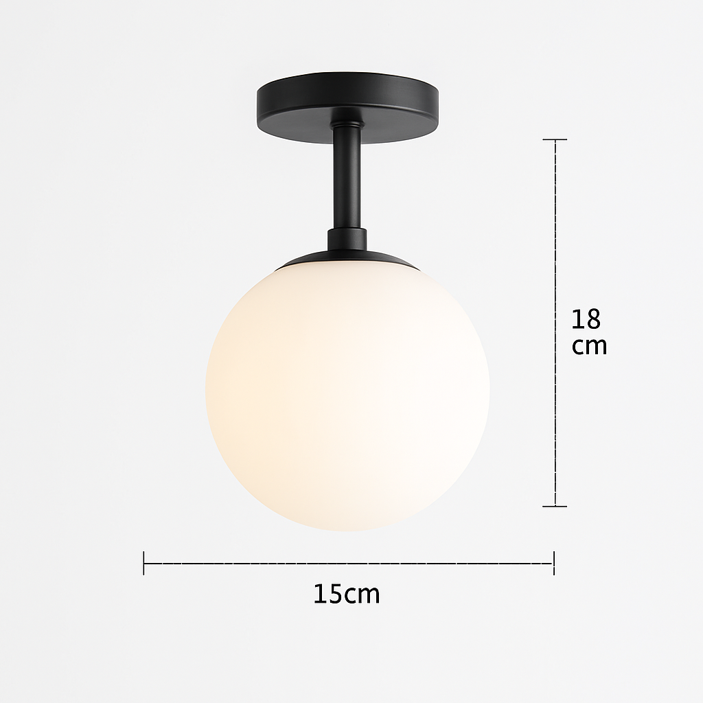 Plafonnier LED Nordique Métal & Verre - Design Moderne