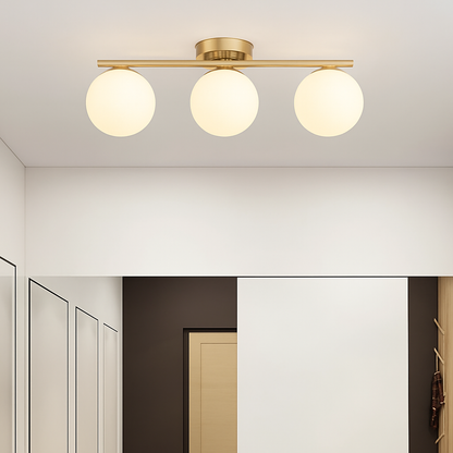 Plafonnier LED Nordique Métal & Verre - Design Moderne