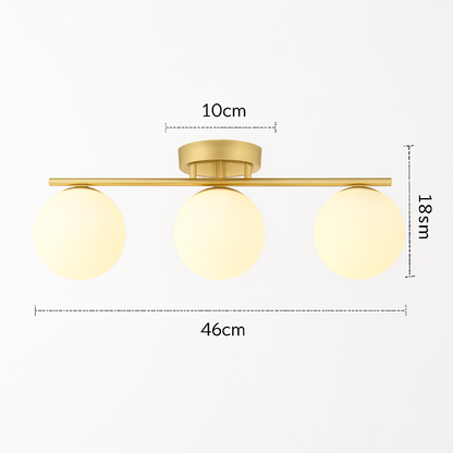 Plafonnier LED Nordique Métal & Verre - Design Moderne