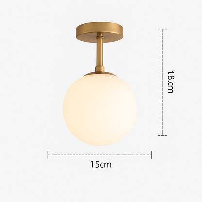 Plafonnier LED Nordique Métal & Verre - Design Moderne