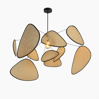Lustre LED Rotin Tressé Artisanal - Design Naturel & Moderne