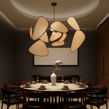 Lustre LED Rotin Tressé Artisanal - Design Naturel & Moderne