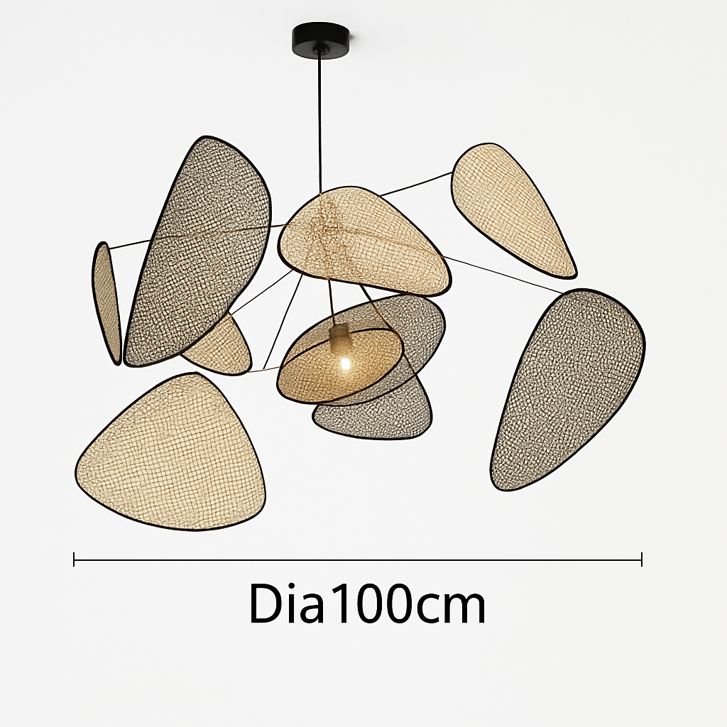 Lustre LED Rotin Tressé Artisanal - Design Naturel & Moderne