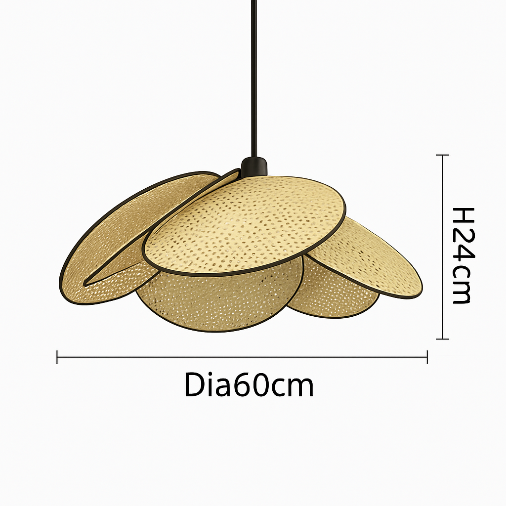 Lustre LED Rotin Tressé Artisanal - Design Naturel & Moderne