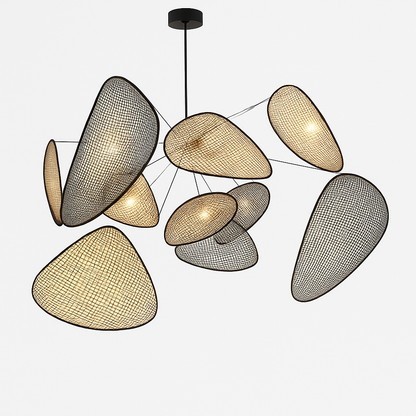 Lustre LED Rotin Tressé Artisanal - Design Naturel & Moderne