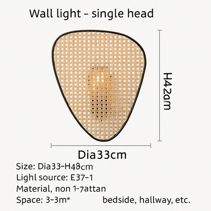Lustre LED Rotin Tressé Artisanal - Design Naturel & Moderne