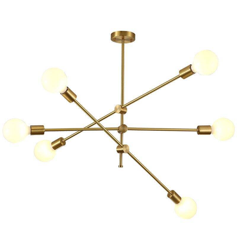 Lustre LED Doré Métal & Verre Design Européen