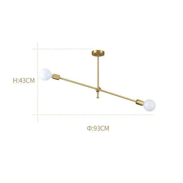 Lustre LED Doré Métal & Verre Design Européen