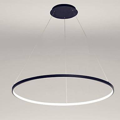 Lustre LED Cercle Design 80cm Noir ou Blanc