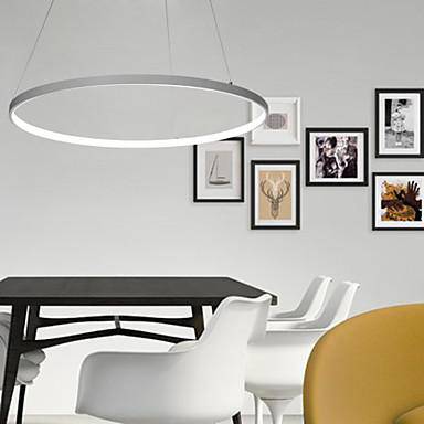 Lustre LED Cercle Design 80cm Noir ou Blanc