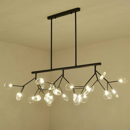 Lustre Design Bois & Métal Noir/Doré
