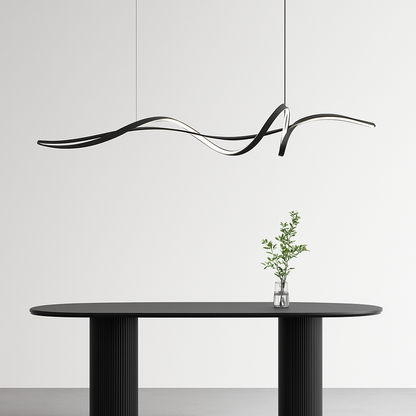 Lustre LED Ruban Aluminium Design Moderne
