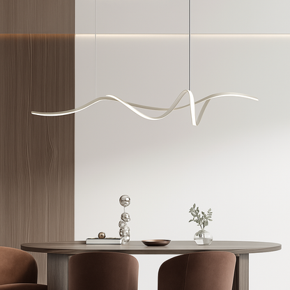 Lustre LED Ruban Aluminium Design Moderne