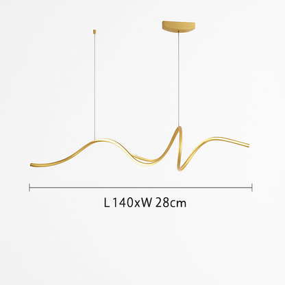 Lustre LED Ruban Aluminium Design Moderne