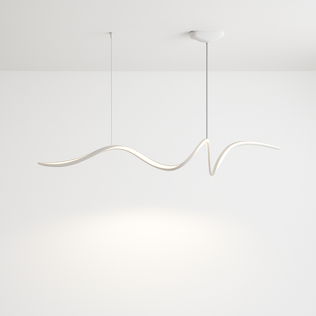 Lustre LED Ruban Aluminium Design Moderne