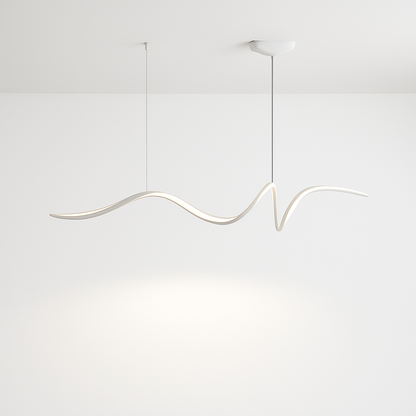 Lustre LED Ruban Aluminium Design Moderne