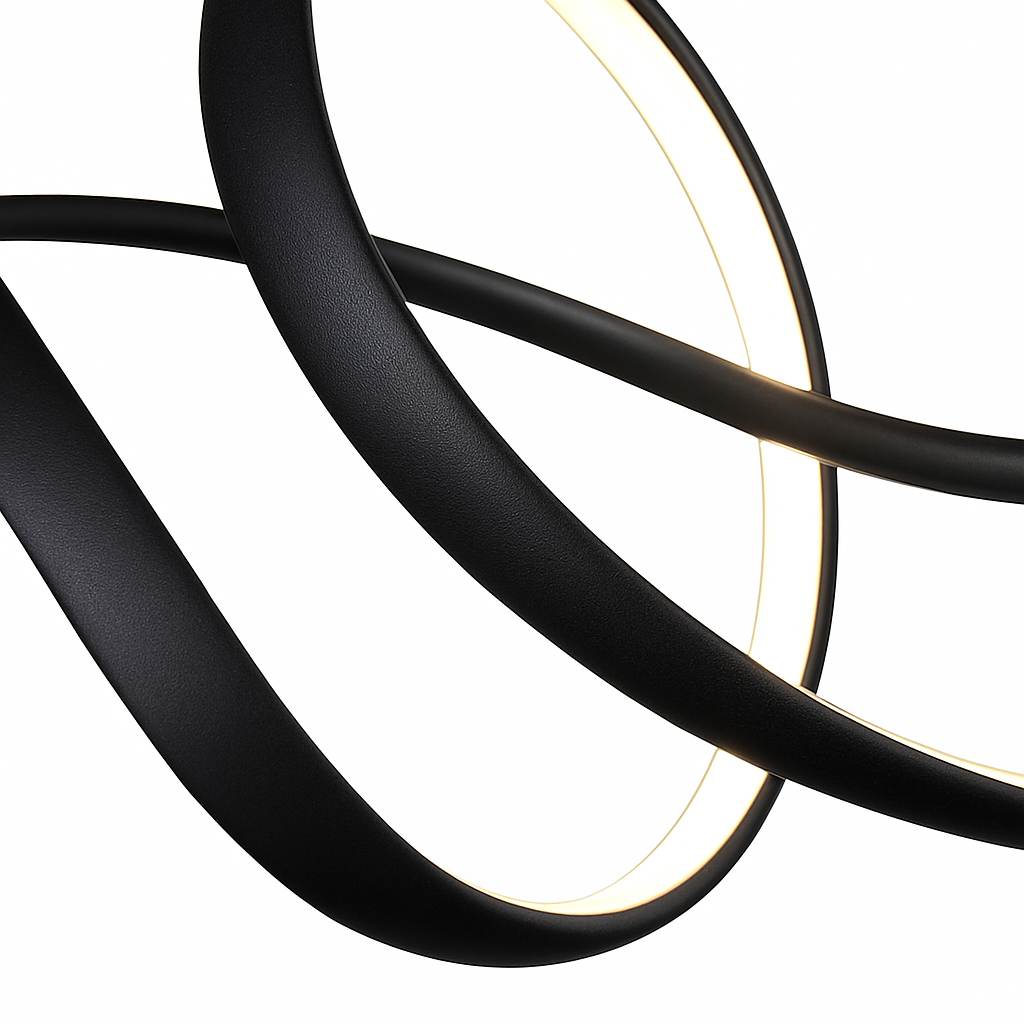 Lustre LED Ruban Aluminium Design Moderne