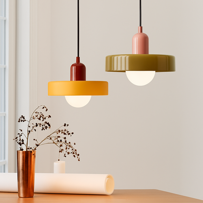 Suspension Vitrail G9 Élégante - Verre Coloré
