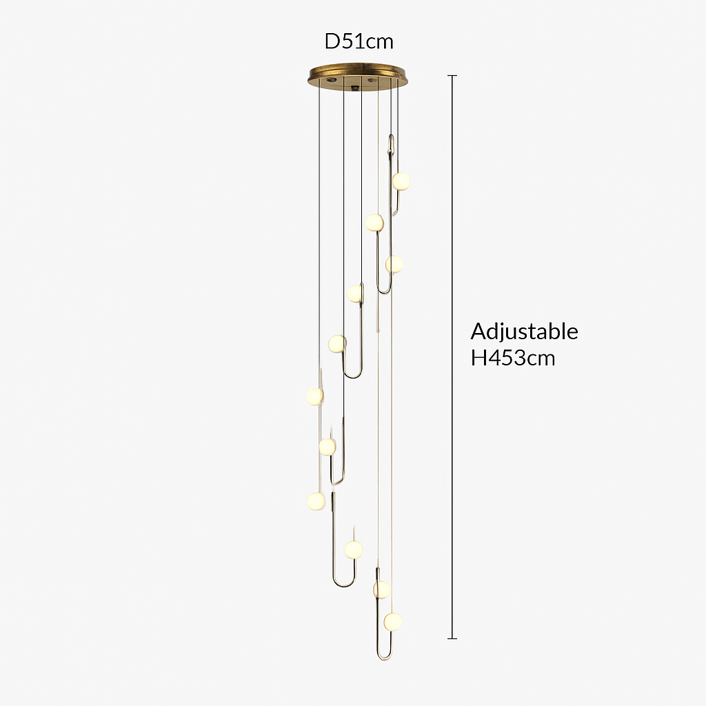 Suspension LED Design Spirale Moderne