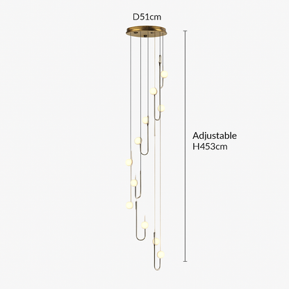 Suspension LED Design Spirale Moderne