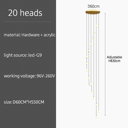 Suspension LED Design Spirale Moderne