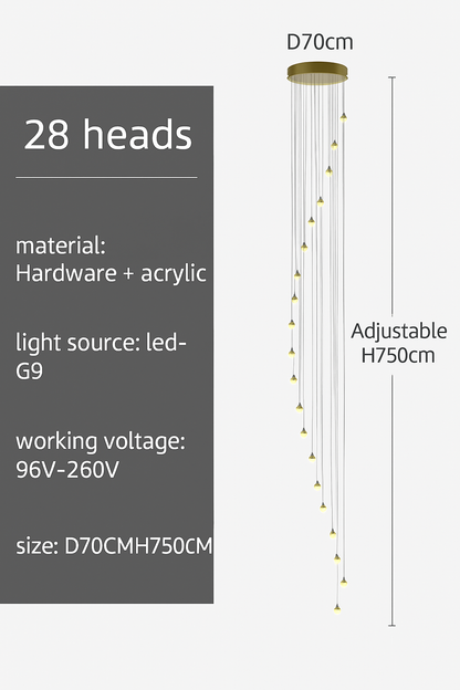 Suspension LED Design Spirale Moderne