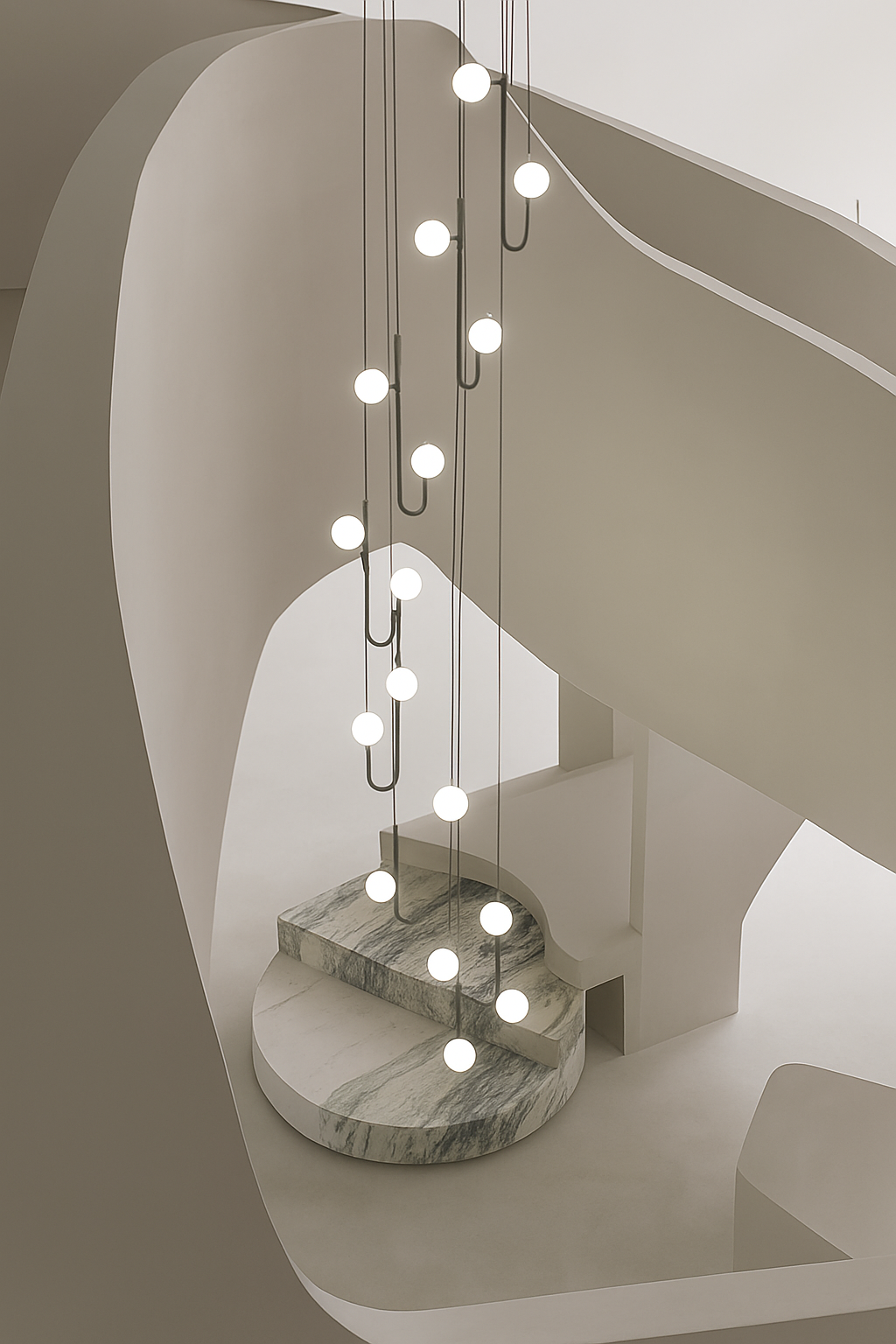 Suspension LED Design Spirale Moderne