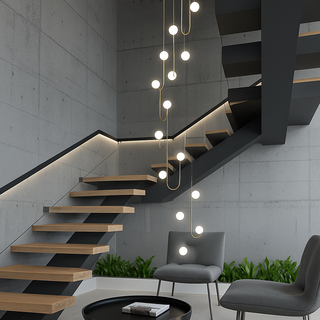 Suspension LED Design Spirale Moderne