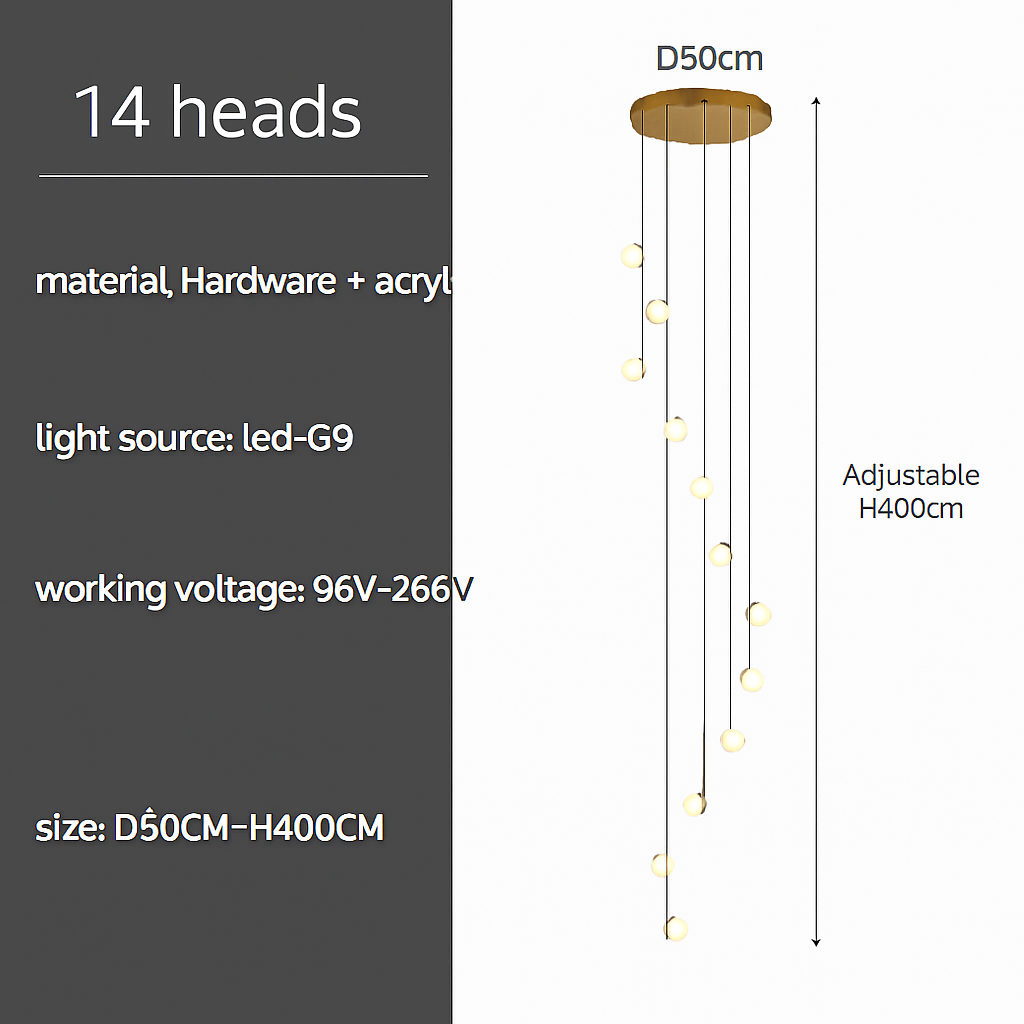 Suspension LED Design Spirale Moderne