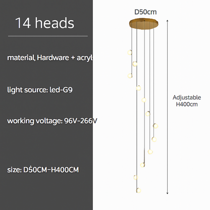 Suspension LED Design Spirale Moderne