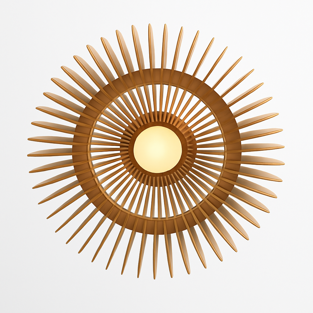 Suspension Citrouille Bois Naturel Style Scandinave