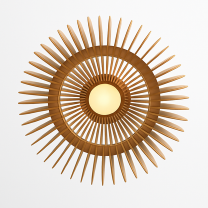 Suspension Citrouille Bois Naturel Style Scandinave