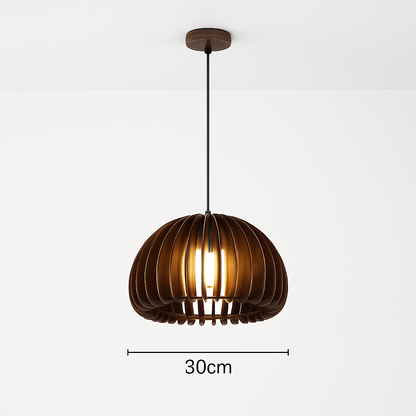 Suspension Citrouille Bois Naturel Style Scandinave