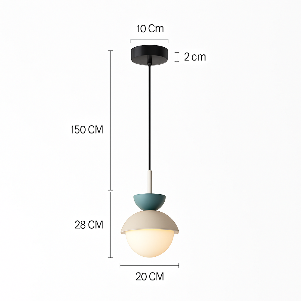Suspension Boule Verre Scandinave Moderne