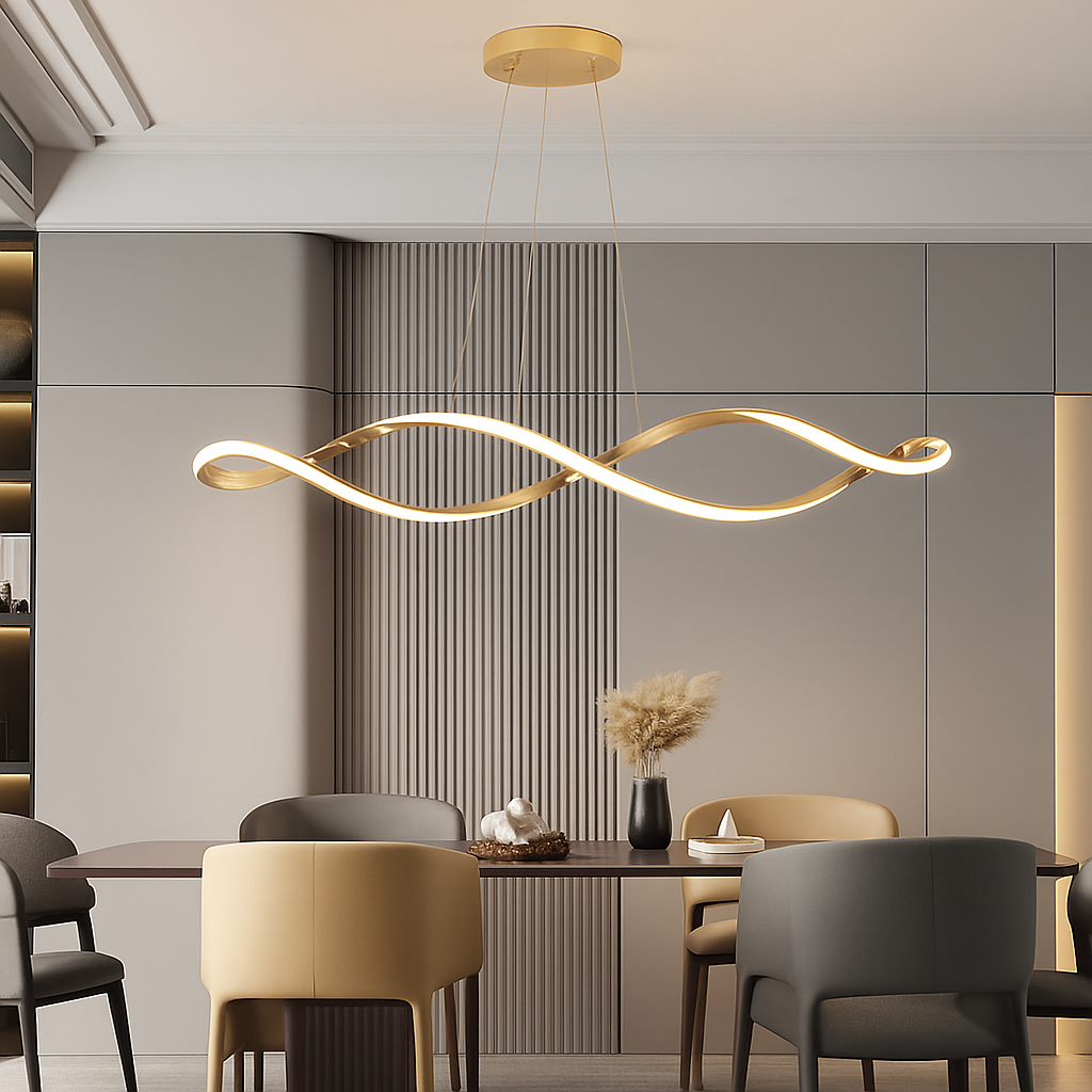 Lustre LED Moderne 92cm - Suspension Design & Connectée